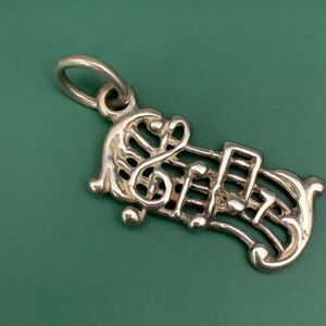 Musical Notes Sterling Silver Jewelry Charm #orchestra